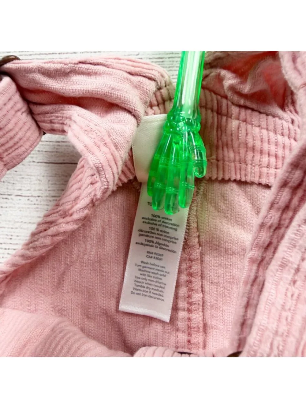 OshKosh BGosh Toddler Pink Corduroy Overalls Skirtalls Pockets Adjustable 2T